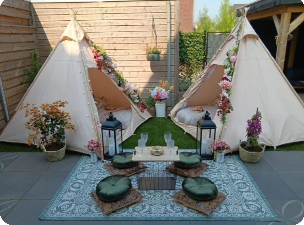 Tippie tent slaapfeestje