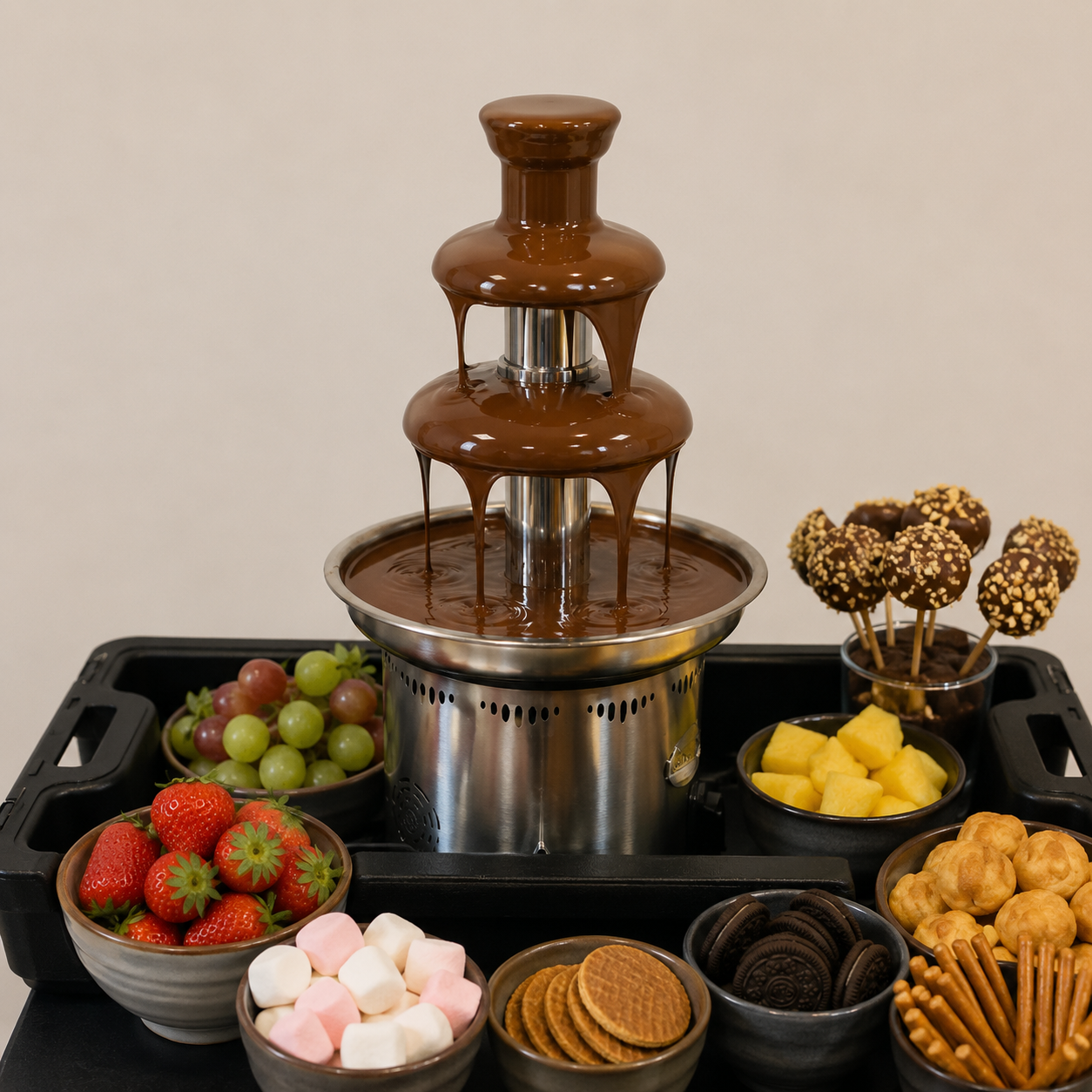 Chocolade fontijn 3-laags